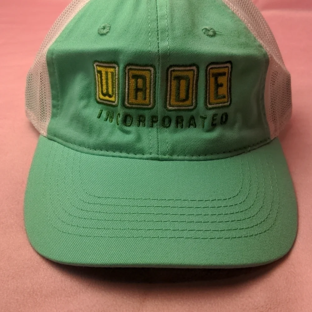 Outdoor Cap Mint Green Wade Incorporated White Mesh Adjustable Hat